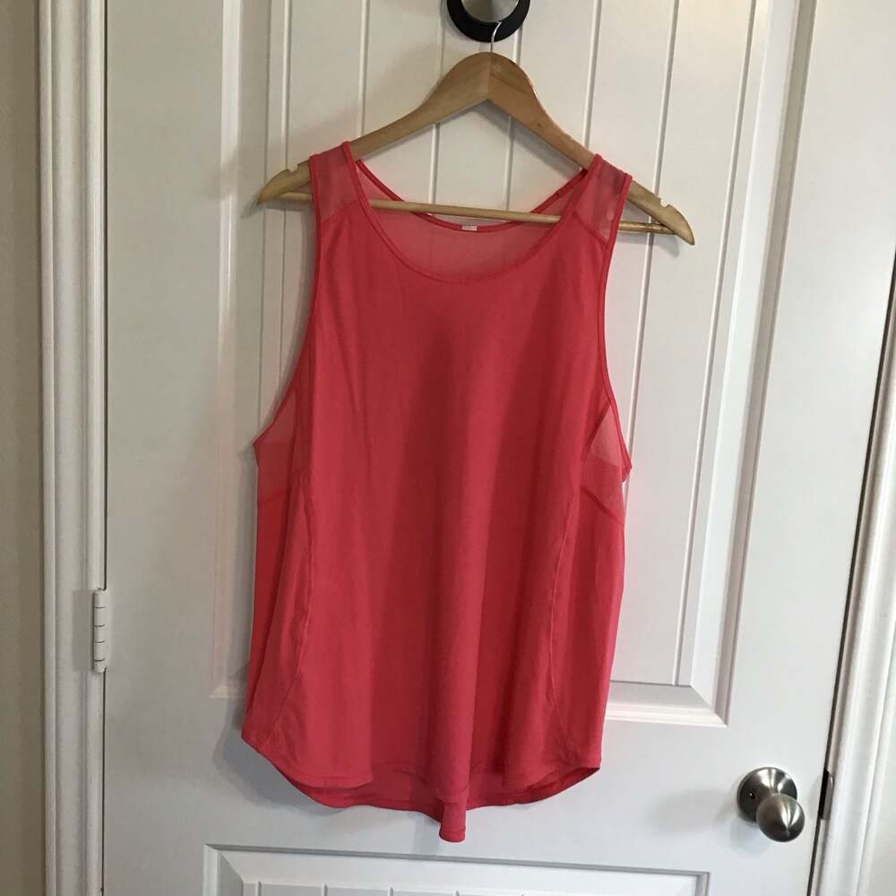 Lululemon Sculpt Tank Top in Coral/Salmon Mesh Size 10 Athletic - Picture 2 of 11